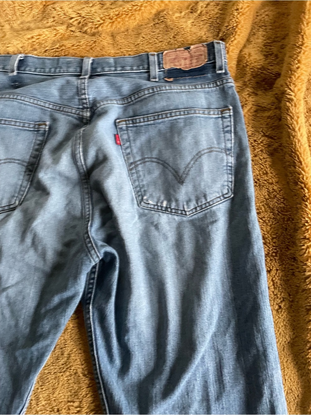 Levi's 505 Relaxed Distressed Denim Jeans - Blue - Picture 4 of 6